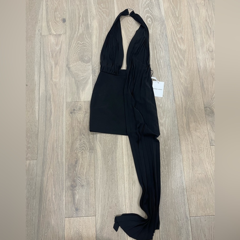 Ronny Kobo Collection Black Pleated Dress